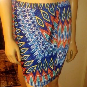 Multicolored silk Soulmates skirt, size L